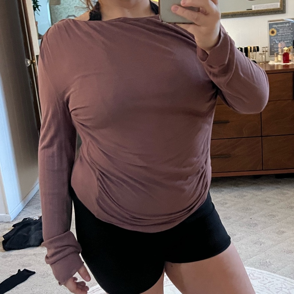 Free People Mauve Long Sleeve Top